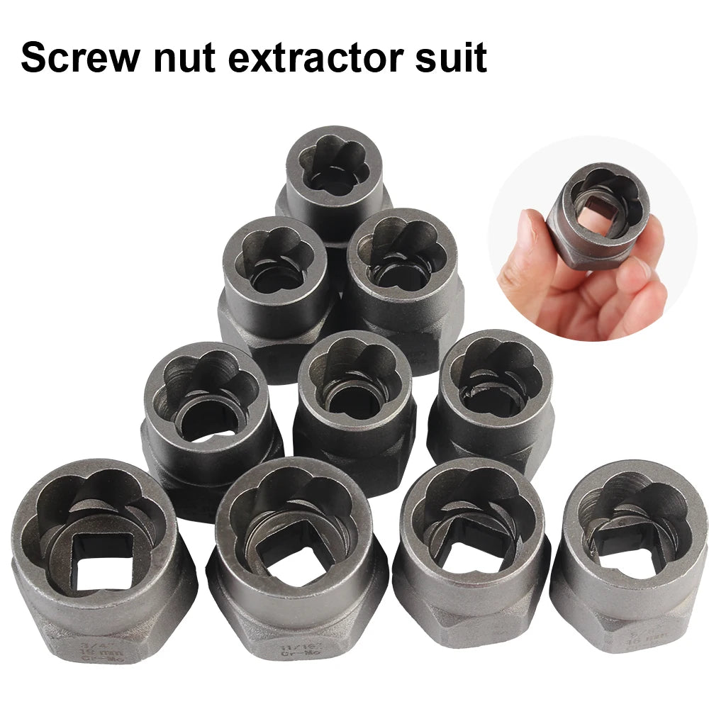 26Pcs Damaged Screw Extractor Kit Hand Tools for Bolt Nut Removal Car Repair Socket Tool Set