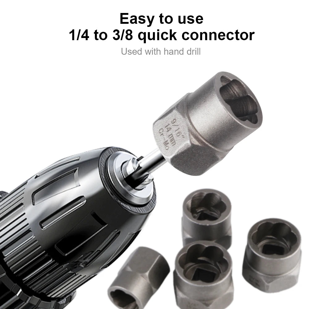 26Pcs Damaged Screw Extractor Kit Hand Tools for Bolt Nut Removal Car Repair Socket Tool Set